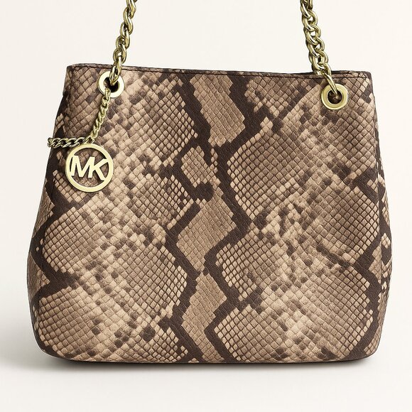 Michael Kors Handbags - 👜 Michael Kors Snakeskin Shoulder Bag – Chic & Elegant!